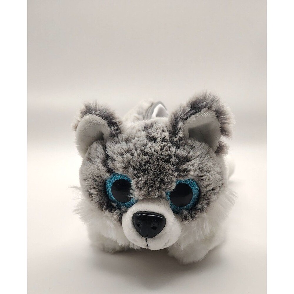 Grey Gray Husky Dog Timber Wolf Blue eyes Pouch Purse 15 in